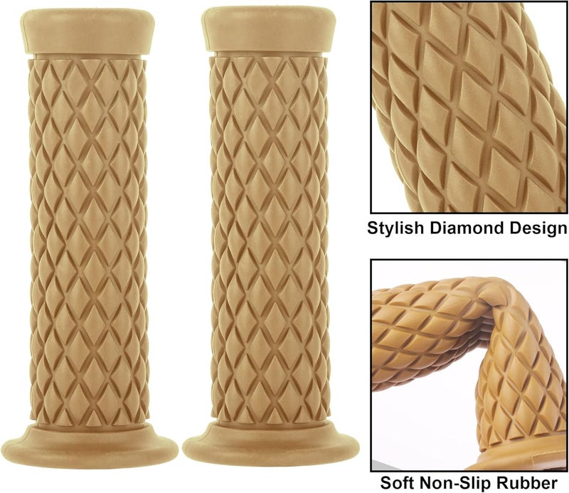 Coxotom Universal Motorcycle Handles Grips - Non Slip Rubber Motorcycle Grips for Harley Honda Yamaha Suzuki Kawasaki Dirt Bike - Image 2